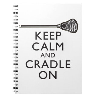 Caderno Espiral Mantenha a calma e o berço no Lacrosse