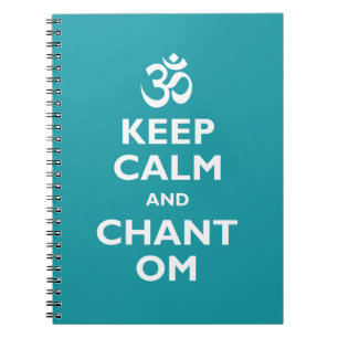 Caderno Espiral Mantenha a calma e o canto OM