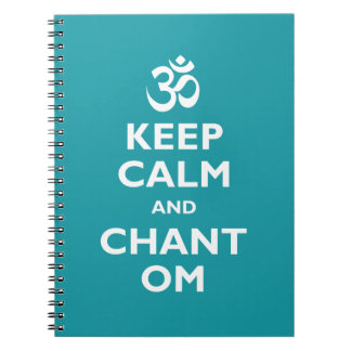 Caderno Espiral Mantenha a calma e o canto OM