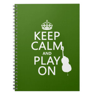 Caderno Espiral Mantenha a calma e o jogo em (violoncelo) (alguma