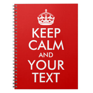 Caderno Espiral Mantenha a calma e o seu texto