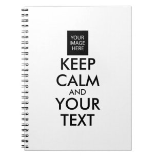 Caderno Espiral MANTENHA A CALMA E O TEXTO COMPLETAMENTE Personali