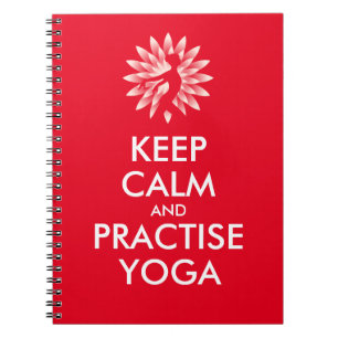 Caderno Espiral Mantenha a calma e pratique yoga