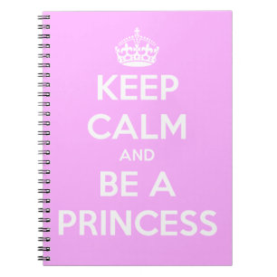 Caderno Espiral Mantenha a calma e seja uma princesa