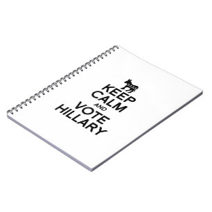 Caderno Espiral MANTENHA a CALMA E VOTE HILLARY.png