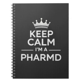 Caderno Espiral Mantenha a Calma Sou um PharmD Farto Farmácia