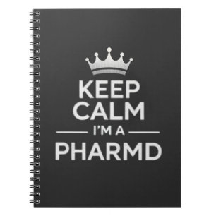 Caderno Espiral Mantenha a Calma Sou um PharmD Farto Farmácia