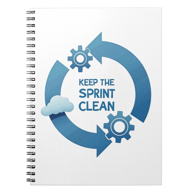 Caderno Espiral Mantenha a limpeza do Sprint (Frente)