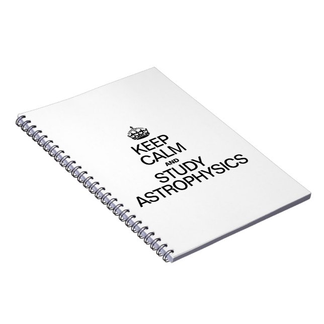 CADERNO ESPIRAL MANTENHA CALMA E ESTUDE ASTROFÍSICA (Lado Direito)
