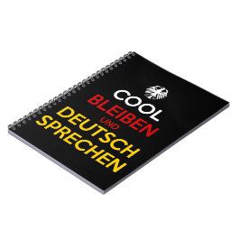Caderno Espiral Mantenha Calma e Fale Alemão