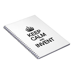 CADERNO ESPIRAL MANTENHA CALMA E INVENTE