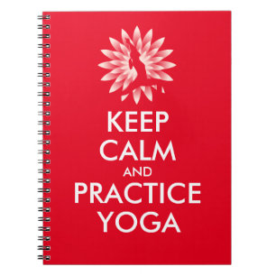 Caderno Espiral Mantenha calma e pratique yoga