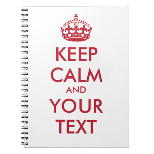 CADERNO ESPIRAL MANTENHA CALMA E SEU TEXTO