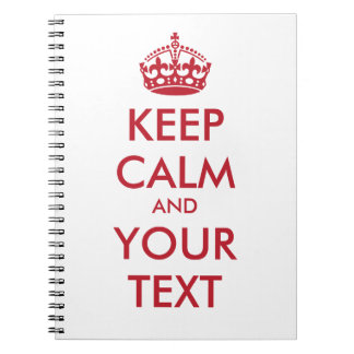 CADERNO ESPIRAL MANTENHA CALMA E SEU TEXTO