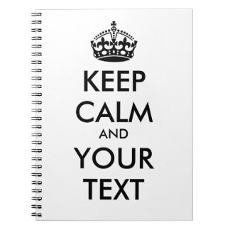 Caderno Espiral MANTENHA CALMA E SEU TEXTO - preto