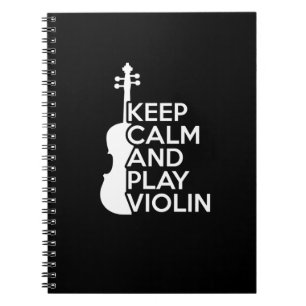 Caderno Espiral Mantenha calma e toque violino