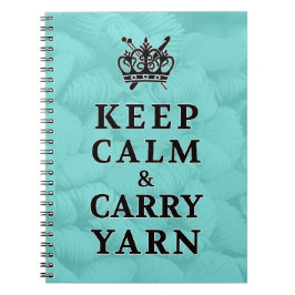 Caderno Espiral Mantenha Calmo Yarn do Carregar ・ Ideias do Artesa