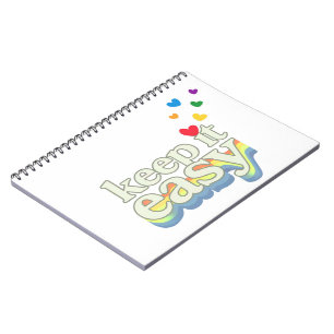 Caderno Espiral Mantenha Fácil Tipografia Retro Orgulho Design