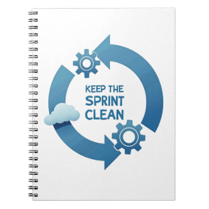 Caderno Espiral Mantenha o Sprint Limpo