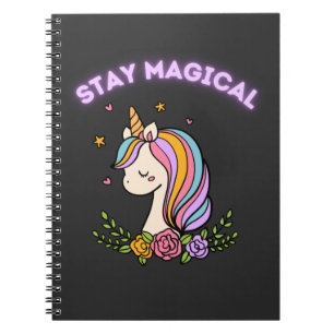 Caderno Espiral Mantenha o Unicórnio Mágico