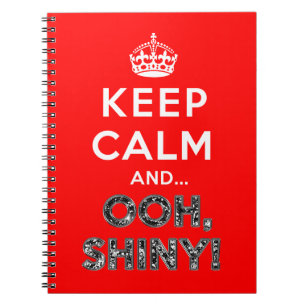 Caderno Espiral Mantenha Ooh calmo brilhante