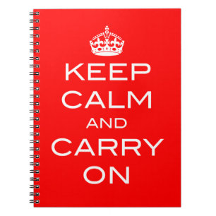 Caderno Espiral Mantenha-se calma e continue no notebook - QUALQUE