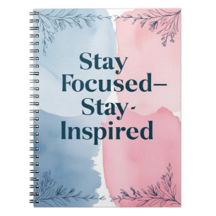 Caderno Espiral Mantenha-se Focado-Mantenha-se Inspirado