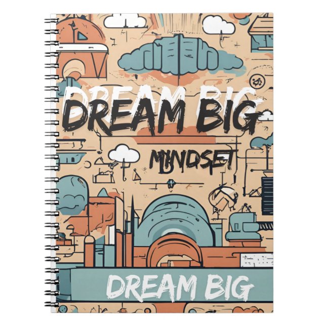 Caderno Espiral Mantenha-se inspirado - Designs motivacionais e de (Frente)