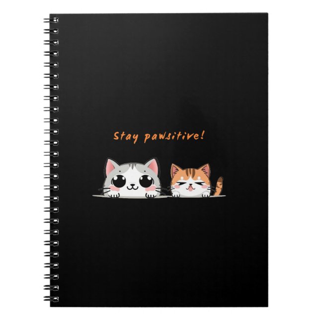 Caderno Espiral Mantenha-se pawsitivo (Frente)