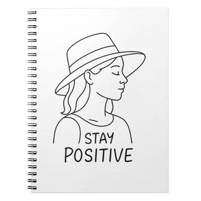 Caderno Espiral Mantenha-se positivo no otimismo e força radiante (Frente)