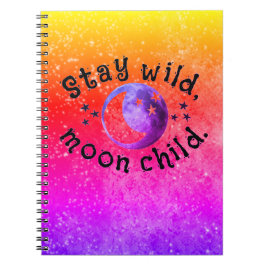 Caderno Espiral Mantenha-Se Selvagem, Criança Rosa Rosa, Glama De 