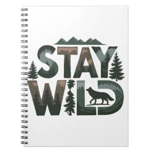 Caderno Espiral Mantenha-se selvagem - Design inspirado na naturez