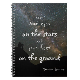 Caderno Espiral Mantenha Seus Olhos Nas Estrelas / Motivação