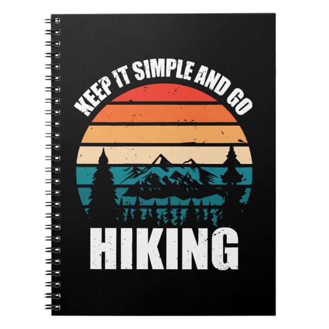 Caderno Espiral Mantenha Simples E Vá Hiking (Frente)