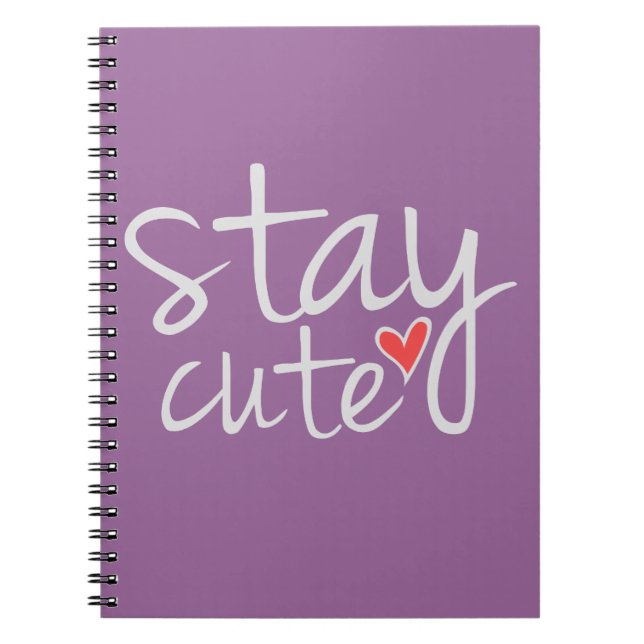 Caderno Espiral Mantenha um notebook bonito, Cinza (Frente)