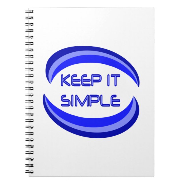 Caderno Espiral Mantenha uma citação simples do slogan de recupera (Frente)
