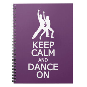 Caderno Espiral Manter a calma e a dança no notebook de cor person