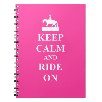 Caderno Espiral Manter calma e andar (rosa)