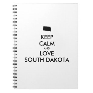 Caderno Espiral MANTER CALMO E AMOR personalizáveis DAKOTA DO SUL