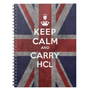 Caderno Espiral Manter HCl de Calm e Carregar (versão da tomada de