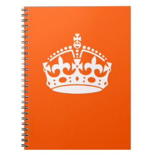 Caderno Espiral MANTER Ícone CALM CROWN em Orange Personalizar est