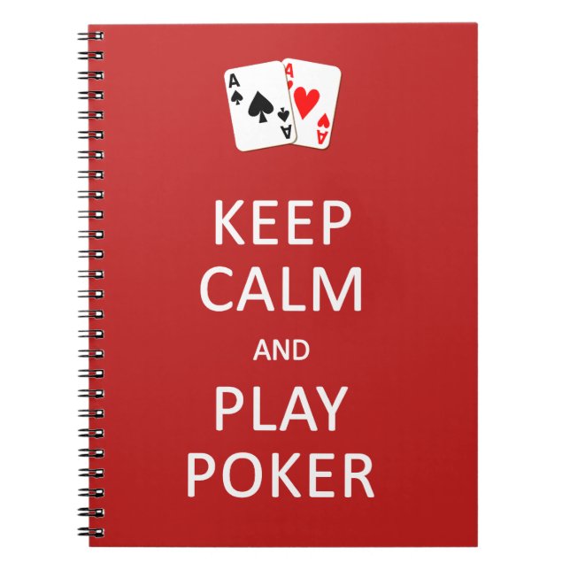 Caderno Espiral MANTER O notebook personalizado CALM & PLAY POKER (Frente)