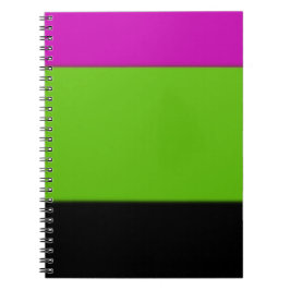 Caderno Espiral Mântero rosa, verde e preto