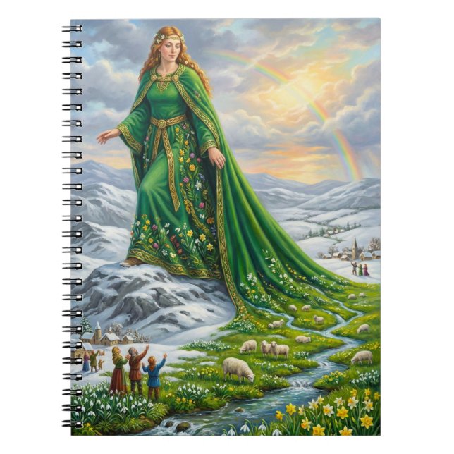 Caderno Espiral Manto de Brígida (Trazendo a Primavera) (Frente)