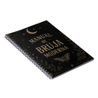 Caderno Espiral manual de bruja negro