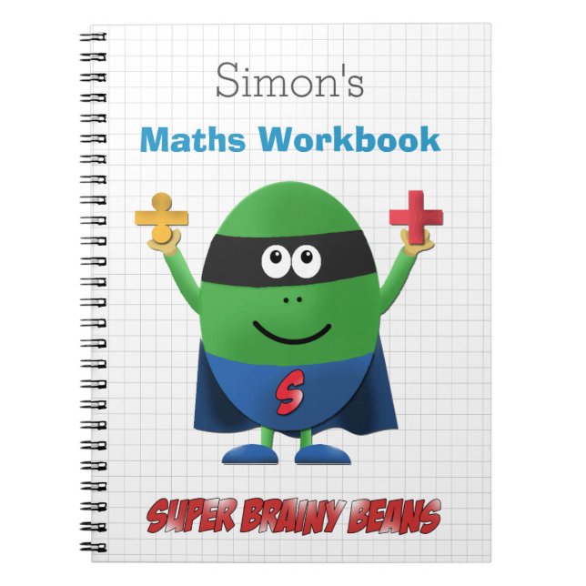 Caderno Espiral Manual de instruções personalizado dos maths dos (Frente)