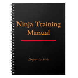 Caderno Espiral Manual de treinamento Ninja Notebooks Capa persona