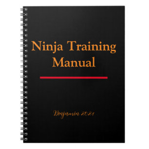 Caderno Espiral Manual de treinamento Ninja Notebooks Capa persona