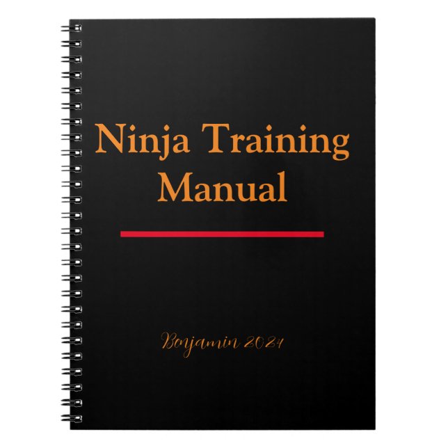 Caderno Espiral Manual de treinamento Ninja Notebooks Capa persona (Frente)