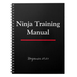 Caderno Espiral Manual de treinamento personalizado Ninja Notebook